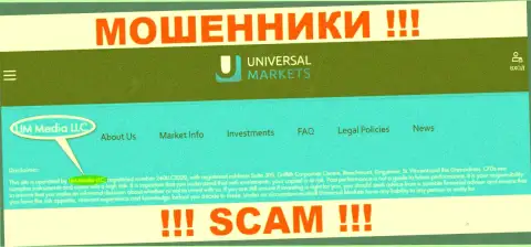 UM Media LLC - компания, владеющая интернет мошенниками Umarkets Io