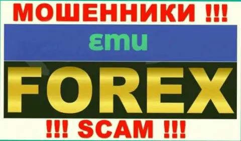 Будьте очень бдительны, вид деятельности EMU, Форекс - разводняк !!!