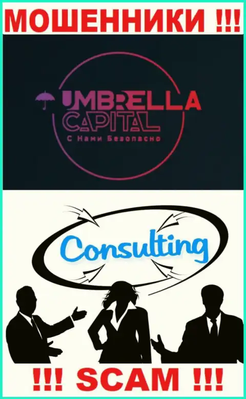 Umbrella Capital - это ШУЛЕРА, вид деятельности которых - Консалтинг