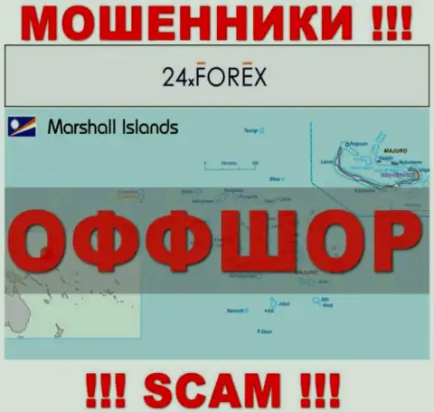 Marshall Islands - это место регистрации организации 24 XForex, находящееся в офшорной зоне