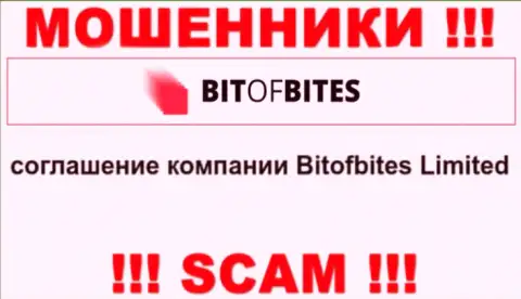 Юридическим лицом, управляющим internet-мошенниками BitOfBites, является Bitofbites Limited