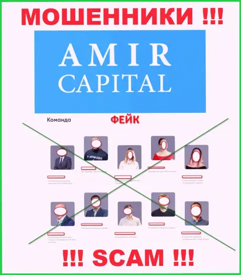 Мошенники Amir Capital безнаказанно присваивают денежные вложения, поскольку на сайте представили липовое начальство
