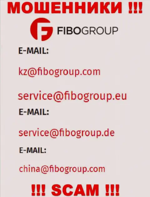 Адрес электронной почты, который internet-ворюги Fibo-Forex Ru разместили у себя на официальном web-портале