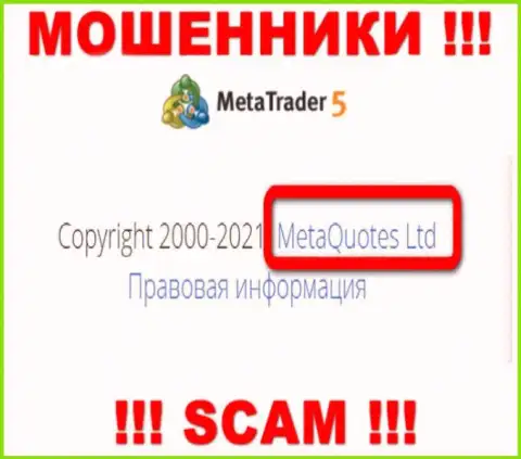 MetaQuotes Ltd - это организация, которая владеет internet-мошенниками МетаКвотс Лтд