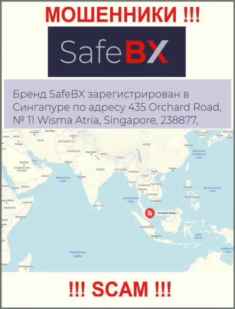 Не работайте совместно с компанией SafeBX Com - указанные мошенники пустили корни в оффшоре по адресу 435 Orchard Road, № 11 Wisma Atria, 238877 Singapore