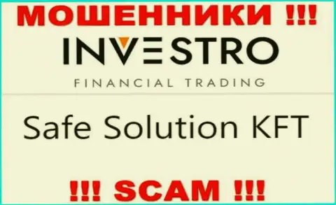 Организация Investro находится под руководством организации Safe Solution KFT