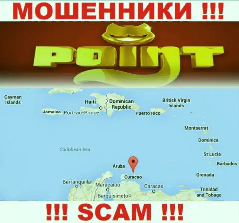 Организация Поинт Лото зарегистрирована довольно-таки далеко от обманутых ими клиентов на территории Curacao