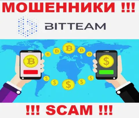 С BitTeam Group LTD сотрудничать весьма опасно, их сфера деятельности Криптовалютный обменник - это замануха