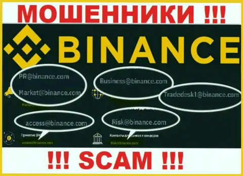 Весьма рискованно общаться с мошенниками Бинансе Ком, даже через их адрес электронной почты - обманщики