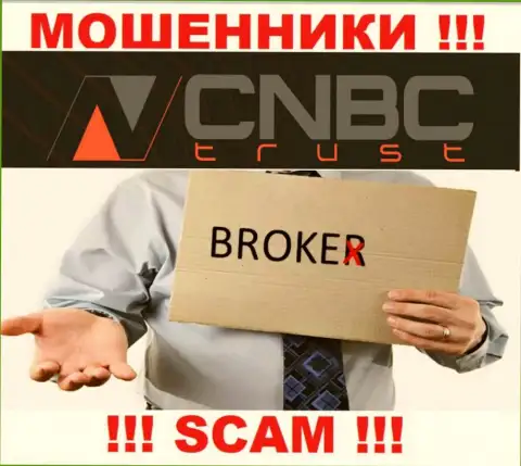Не рекомендуем иметь дело с CNBC-Trust Com их деятельность в области Broker - противозаконна