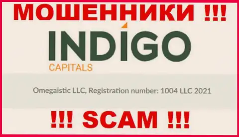 Номер регистрации очередной противоправно действующей организации ИндигоКапиталс - 1004 LLC 2021