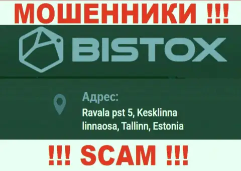 Избегайте сотрудничества с организацией Bistox Com - эти internet мошенники указывают ложный адрес