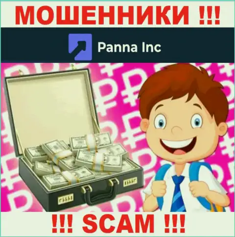 Panna Inc ни копейки Вам не выведут, не платите никаких комиссионных платежей