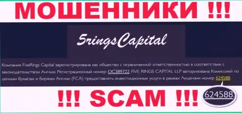 FiveRings Capital засветили номер лицензии на веб-портале, однако это не значит, что они не МОШЕННИКИ !