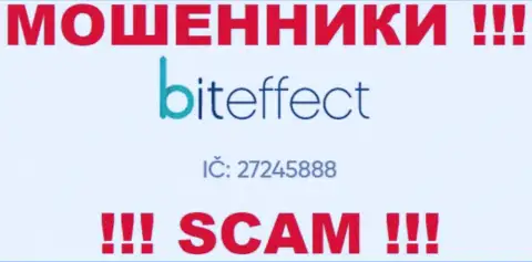 Регистрационный номер очередной противоправно действующей компании Bit Effect - 27245888