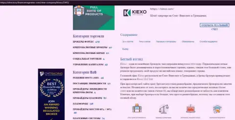 Материал об деятельности Форекс дилинговой компании Киехо ЛЛК, размещенный на web-сайте Directory FinanceMagnates Com