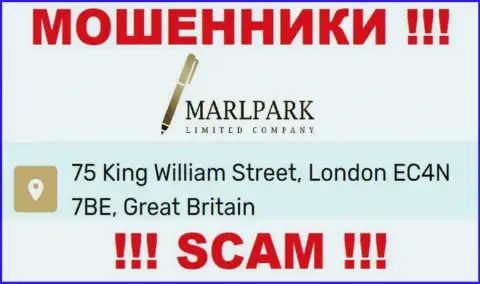 Юридический адрес MARLPARK LIMITED, показанный на их веб-ресурсе - ложный, будьте бдительны !!!