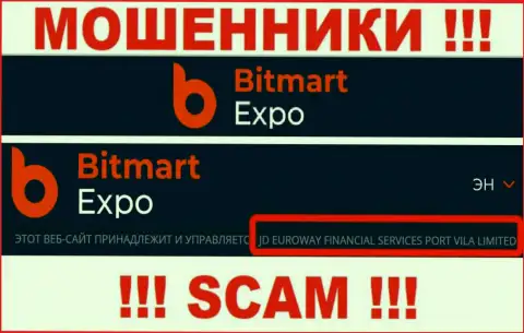 Сведения о юридическом лице мошенников Bitmart Expo