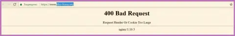 Официальный сервис форекс компании Фибо-Форекс несколько суток заблокирован и показывает - 400 Bad Request (неверный запрос)